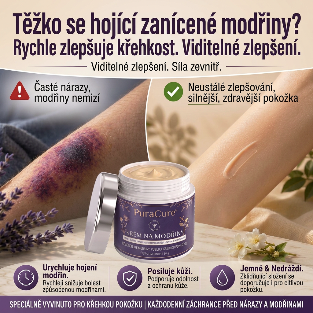 💜 100 000+ PRODANÝCH KUSŮ 💁‍♀️ – PuraCure® Krém na modřiny a posílení pokožky