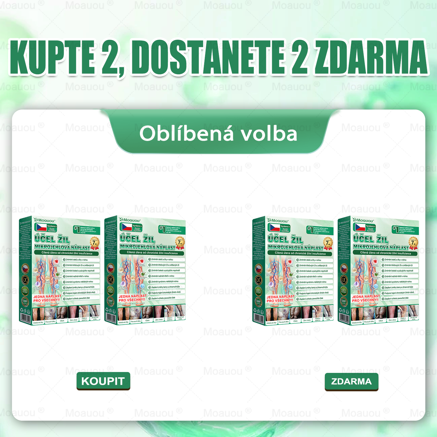 🌿Moauou® Mikrojehličková náplast pro péči o křečové žíly ✅Cílená péče pro unavené a těžké nohy s pocitem pnutí ⚡VELKÁ AKCE!