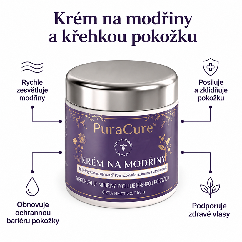 💜 100 000+ PRODANÝCH KUSŮ 💁‍♀️ – PuraCure® Krém na modřiny a posílení pokožky